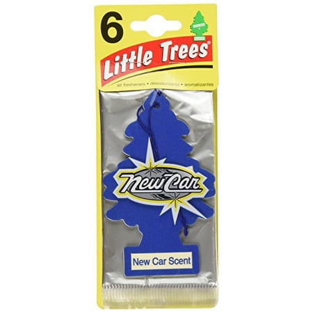 6 Pack Car Freshner 10189 Little Trees Air Freshener New Car Scent - Single Tree per Package