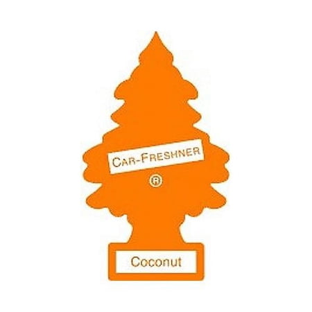 6 Pack Car Freshner 10317 Little Trees Air Freshener Coconut Scent - Single Tree per Package