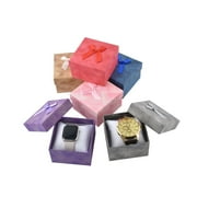 6 Pcs Cardboard Watch Bangle Storage Gift Box with 6 Mixed Colors and Soft Cushion. Jewelry Box for Packaging Adult Teen.