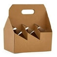 thumbnail image 1 of 6 Pack Cardboard Carrier | Kraft 750 ml Bottle Carrier or 22oz Beer Bottle Carrier | 10pk, 1 of 1