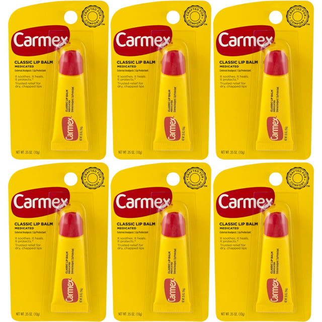 6 Pack - Carmex Moisturizing Lip Balm - .35oz Each
