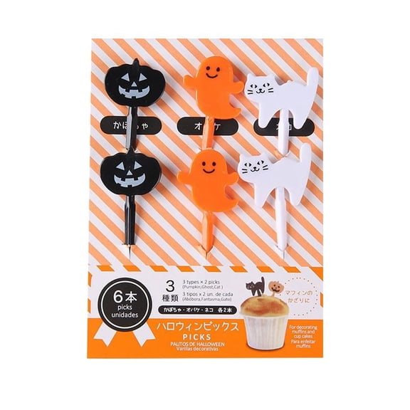 6 Pack Cartoon Animal Decorative Food Picks, Mini Fruit Forks for Bento Lunch Box, Dessert Appetizer Picks for Daily & Party Use