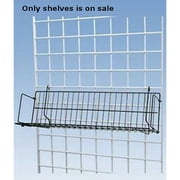 6 Pack - Cassette Shelves in Black 24 L x 6 D x 6.5 H Inches for Grid