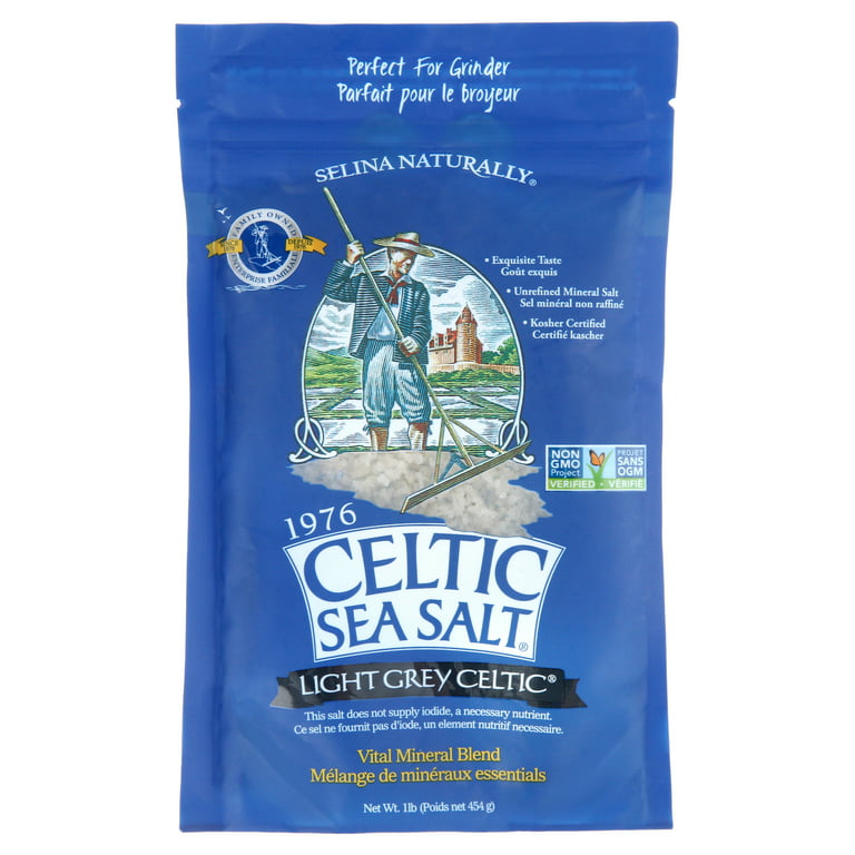Buy Light Grey Celtic coarse sea salt, 1 lb. bag - Pack of 2