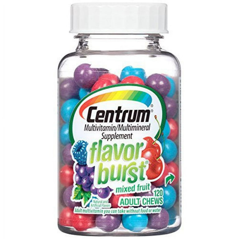 6 Pack Centrum Flavor Burst Mixed Fruit Multivitamin