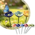 thumbnail image 1 of 6 Pack Ceramic Bee Water Feeder, Pollinator Water Station, Flower Garden Stake Weather‑Resistant Floral Ground Stake For Outdoor Yard Patio Backyard Garden Decoration(Colorful1-8.27"), 1 of 7