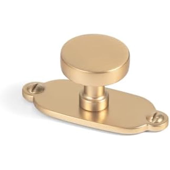6 Pack Champagne Bronze Cabinet Drawer Knobs with Backplate - Moder Bar Knob with Spacer Single Hole Pull Handles Kitchen Hardware for Cupboard$$Tools & Hardware Other