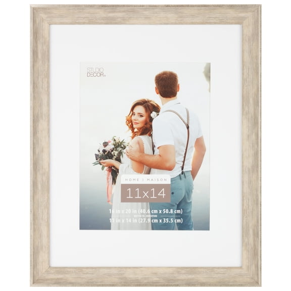 Studio Decor Champagne Frame with Mat, 6 Pack