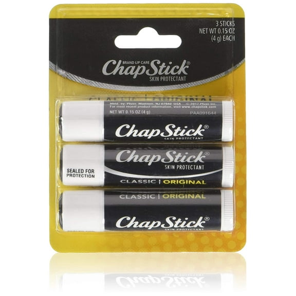 6 Pack ChapStick Classic Lip Balm Tube, Original, 3 Count