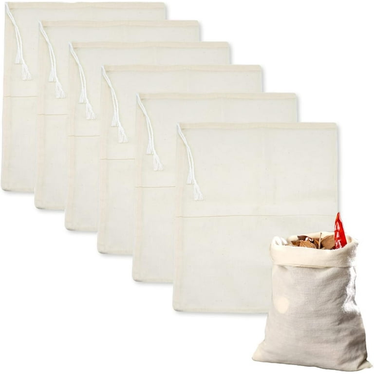 Pack Cheesecloth Bags Reusable Tea Bags Washable Muslin Bags Nut
