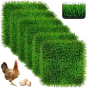 6 Pack Chicken Nesting Pads-12 12",Washable Thicken Artificia Grass Nesting Box Liners Pee Pads Reusable Laying Eggs Bedding for Chickens Coop Pet Outdoor Indoor