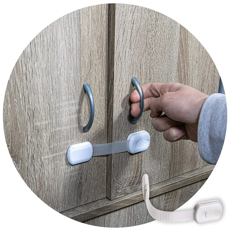 Child lock cabinets without drilling holes! Buy command Velcro