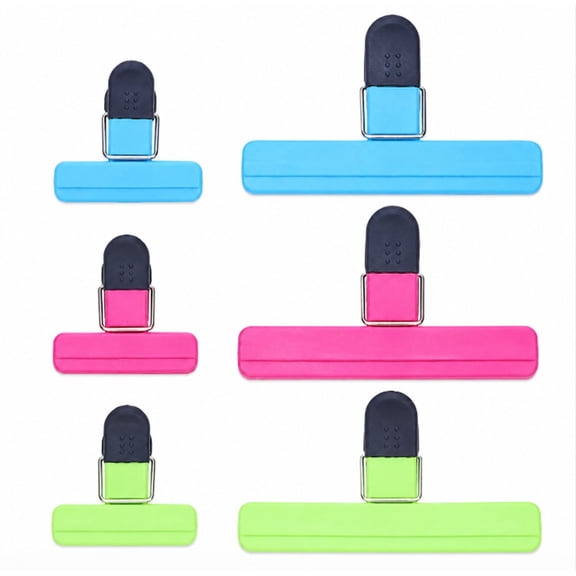 6 Pack Chip Bag Clips, Food Bag Sealing Clips for Snack Bags, Bread Bags and Kitchen Storage, TIKA