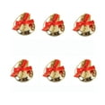 thumbnail image 1 of 6-Pack Christmas Bells Plastic Pendant Christmas Decorations - 1.37" Mini Hanging Ornament Wind Bells Decor for Christmas Tree,Gold, 1 of 5