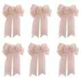 thumbnail image 1 of 6 Pack Christmas Bows, 9.45" Long by 7.48" Wide Decorative Christmas Bows for Wreath Garland Christmas Tree Decor, Indoor Outdoor Holiday Decorations, 1 of 8