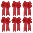 thumbnail image 1 of 6 Pack Christmas Bows Outdoor Decorations,10.7"x8.5" Large Christmas Tree Bow, Wreath Bow for Xmas Home Front Door Decor, 1 of 6