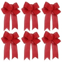 6 Pack Christmas Bows Outdoor Decorations, 10.7"x8.5" Large Christmas Tree Bow, Wreath Bow for Xmas Home Front Door Decor