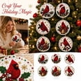 thumbnail image 1 of 6 Pack Christmas Cardinal DIY Diamond Painting Ornaments Kit, Pearl Sticker Art Set, Easy Holiday Tree Decorations & Crafts for Kids Adults, Xmas Gift Classroom Activity 7.8cm, 1 of 4