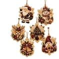 thumbnail image 1 of 6-Pack Christmas Diamond Painting Ornament Kit, DIY Pearl Sticker Art Crafts, No Glue 3D Puffy Decor for Tree, Easy Holiday Activity Gifts for Kids Adults Family Party Favor, 1 of 4