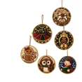 thumbnail image 1 of 6 Pack Christmas Diamond Painting Ornaments Kit, Pearl Sticker Art DIY Craft Set for Kids Adults, No Glue Round Hanging Decorations for Tree Holiday Party Gift, 1 of 4