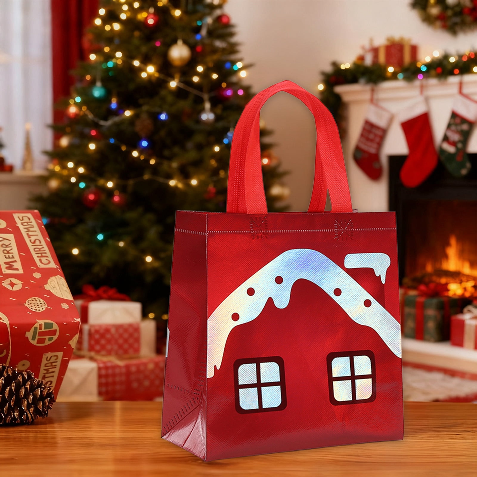 6 Pack Christmas Gift Bags Medium Size Reusable Christmas Bags for — free download