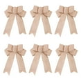 thumbnail image 1 of 6 Pack Christmas Tree Bows Decorations,9.4"x19" Wreath Bow with Edge for Xmas Home Fence Stairs Railing Fireplace Indoor Outdoor Front Door Decor, 1 of 9