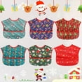 thumbnail image 1 of 6-Pack Christmas Waterproof Baby Bibs - Soft, Adjustable, & Food Pocket for Infants (6-36 Months), 1 of 7