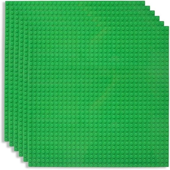 6 Pack Classic Baseplates Building Base Plates for Building Bricks 100% Compatible with Major Brands-Baseplates 10" x 10", (Multicolor)