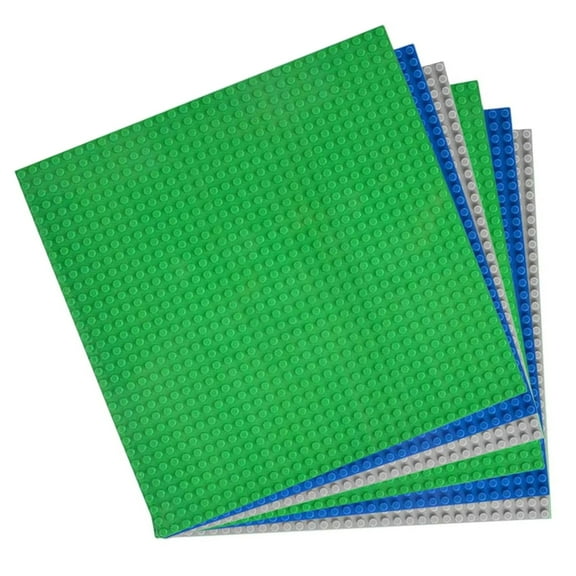 6 Pack Classic Baseplates Building Base Plates for Building Bricks 100% Compatible with Major Brands-Baseplates 10" x 10", (Multicolor)