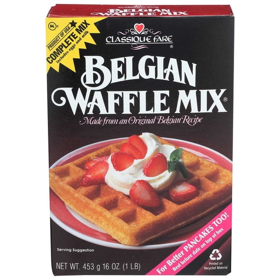 (6 Pack)Classique Fare Belgian Waffle Mix, 16 oz.