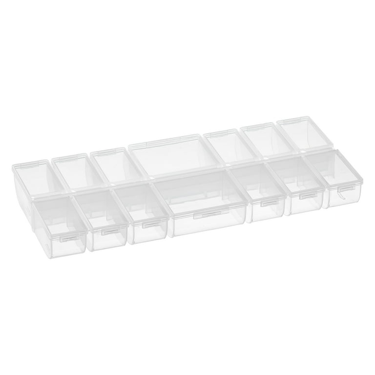6 Pack: Clear 14-Compartment Flip Top Bead Organizer by Bead Landing™