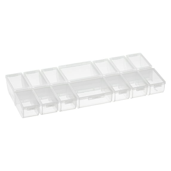 6 Pack: Clear 14-Compartment Flip Top Bead Organizer by Bead Landing