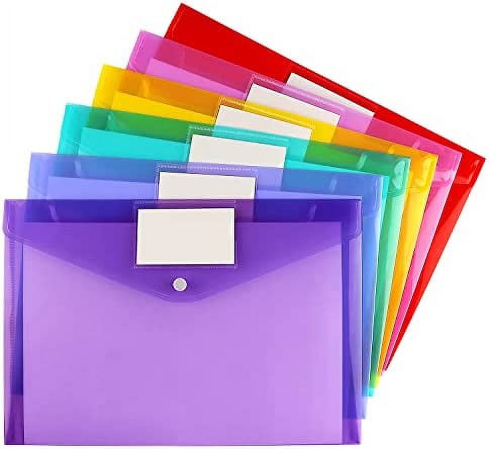 6 Pack Clear Document Folders Plastic Envelopes Poly Envelopes File ...