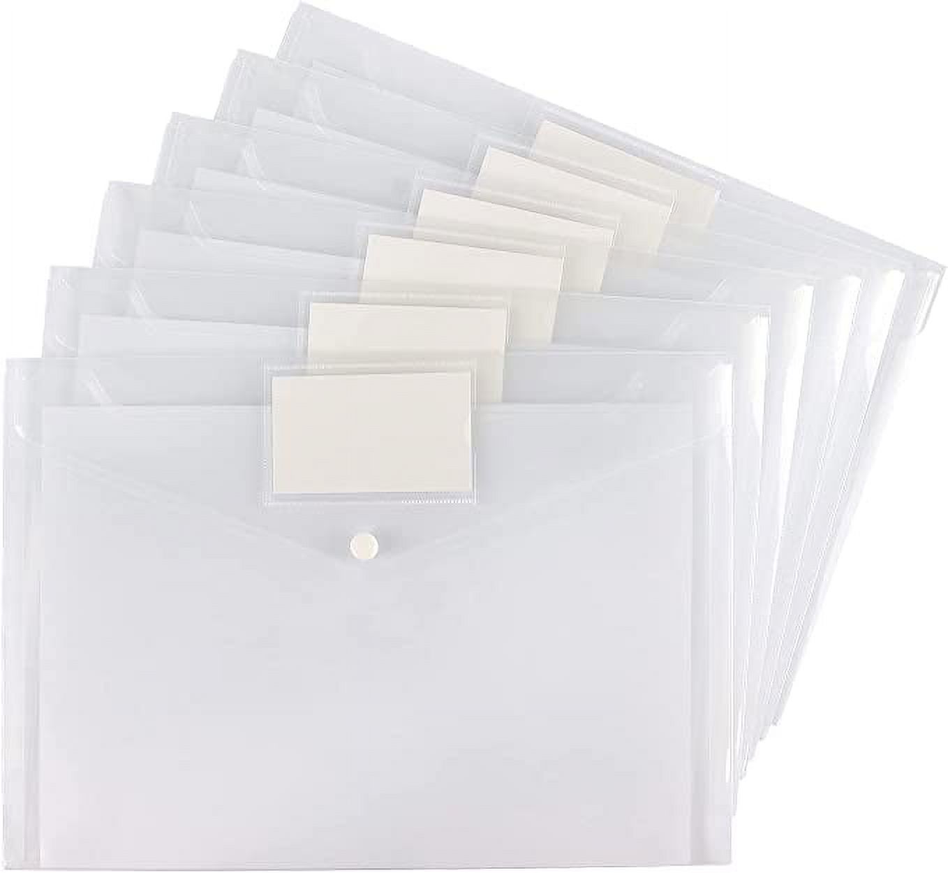 6 Pack Clear Document Folders Plastic Envelopes Poly Envelopes File