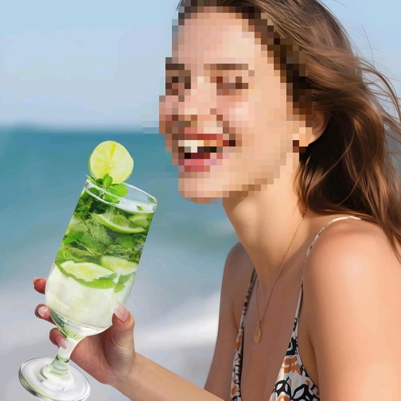 6 Pack Clear Hurricane Glass, 14 oz / 400 ml Pina Colada Glasses Tulip Drinking Cups for Cocktails, Full-Bodied Beer, Juices, Tropical Drinks, Water, Beverages$$Home Decor, Kitchen, & Other