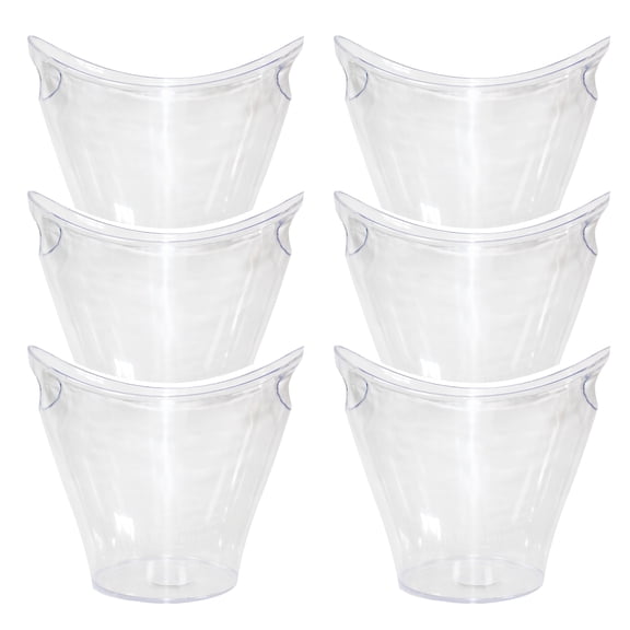 6 Pack: Clear Ice Pail with Handles by Celebrate It