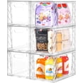 thumbnail image 1 of 6 Pack Clear Pantry Organizers and Storage, Stackable Storage Drawers, Pantry Storage Organizers, Stackable Kitchen Storage Organizer, Foods Organizer Bins for Bathroom, Kitchen, Pantry, Closet, 1 of 6