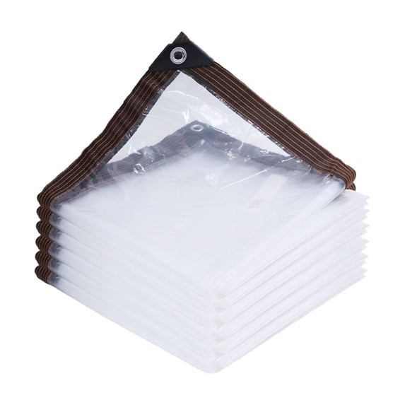 6-Pack Clear Thickened Plastic Rainproof Film | Windproof & Cold Protection Cover for Flowers | Heavy-Duty Greenhouse Tarp with Reinforced Edges