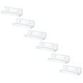 thumbnail image 1 of 6 Pack Clear Vinyl Record Shelf Wall Mount Acrylic Album Display Holder Storage Hanger CD Floating Shelf for Home office,4 inch, 1 of 8
