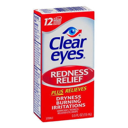 6 Pack - Clear eyes Redness Relief Eye Drops .5 fl oz (15 ml) Each