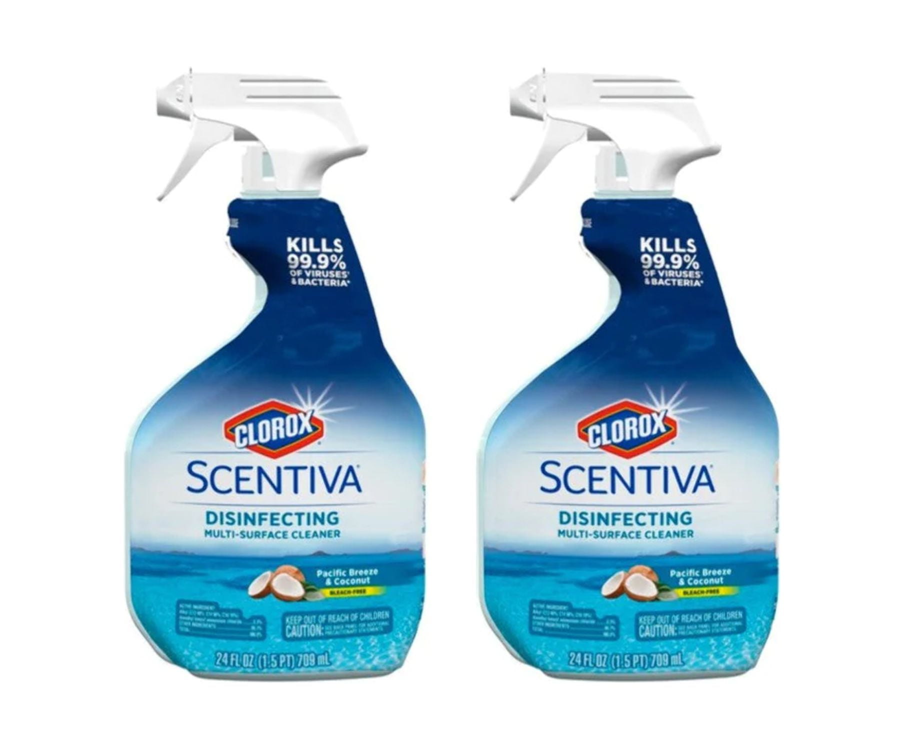 6Pack Clorox Scentiva Multi Surface Cleaner, Spray Bottle, Pacific