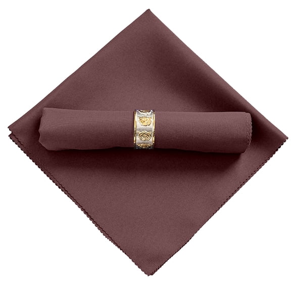 6 Pack Cloth Napkins, Cotton Blend Dinner Napkins, Rustic Table Setting for Thanksgiving, Christmas, Wedding, Machine Washable, 6 Napkins Brown