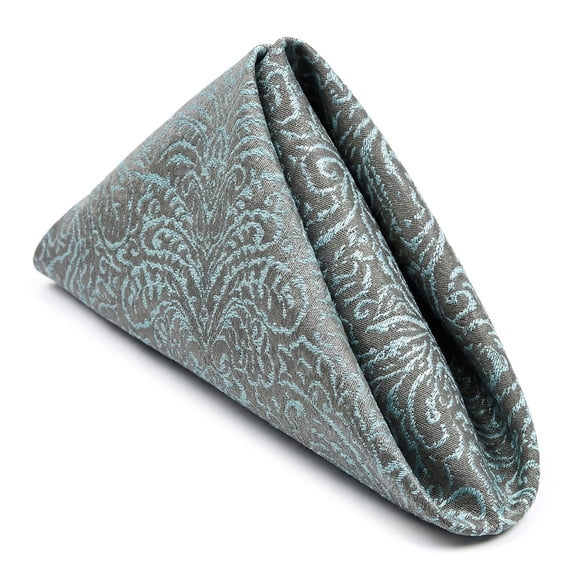 REGALWOVEN 6 Pack Cloth Napkins, Polyester Washable and Reusable Table Dinner Napkins for Restaurant, Weddings, and Parties Peacock Green 18x18inch