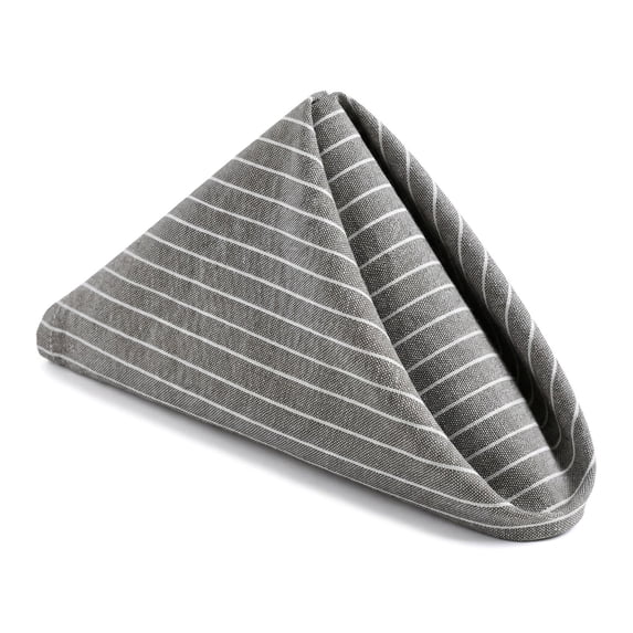 REGALWOVEN 6 Pack Cloth Napkins, Striped Washable and Reusable Table Dinner Napkins for Restaurant, Weddings, Events, and Parties Coffee 24x16inch