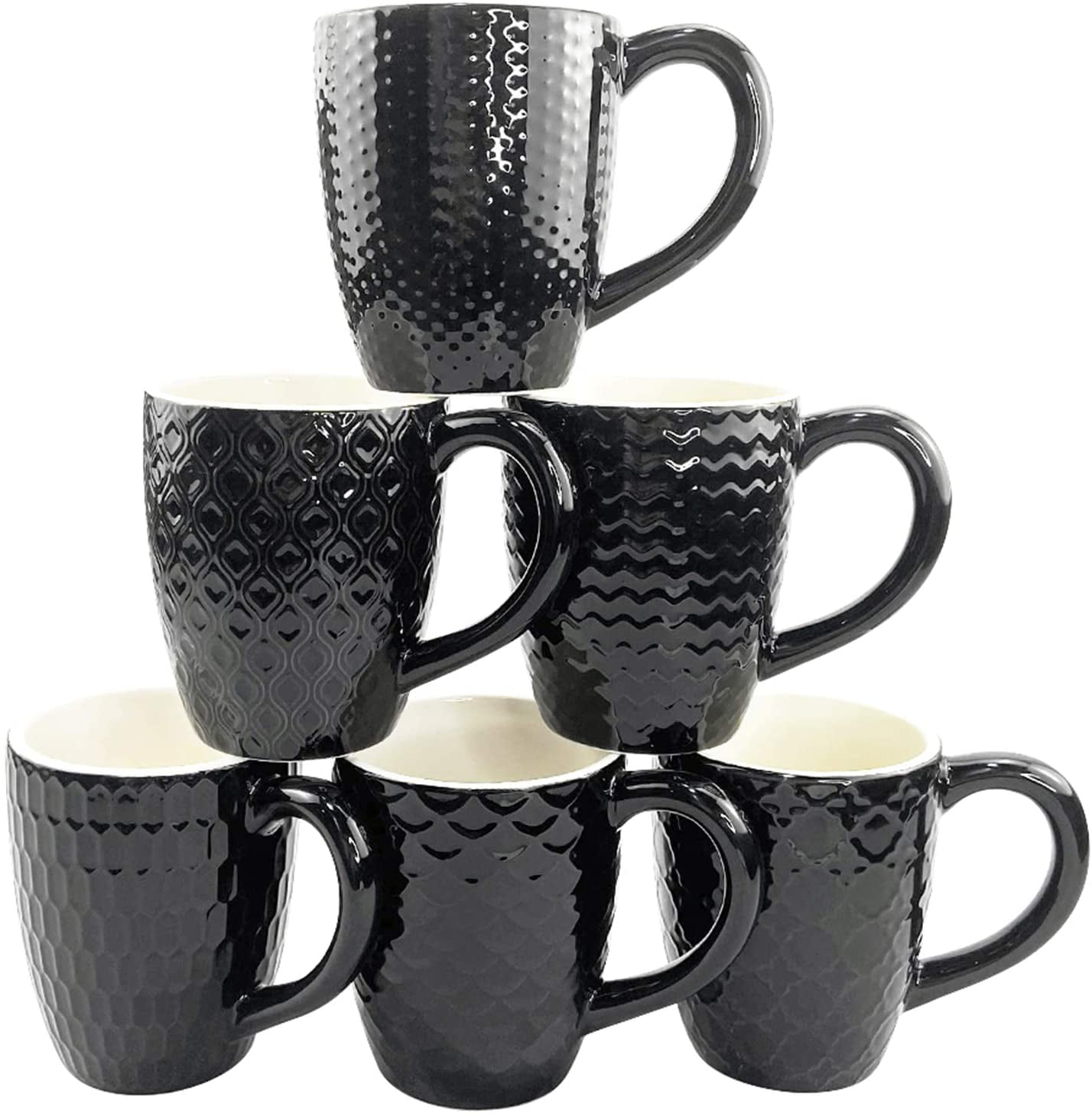 https://i5.walmartimages.com/seo/6-Pack-Coffee-Mug-Set-Embossed-Design-Coffee-Cup-for-Water-Coffee-Milk-Ceramic-Black-11-8-fl-oz_adb30460-dff4-4a88-87ee-fce7e273e597.dd85d5118a7483c820317238e3902c99.jpeg