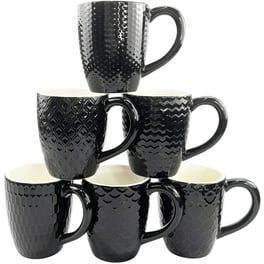 Wheat Straw Tea Cups Set Stackable Unbreakable Coffee Mugs 13.8 Oz Set of 6