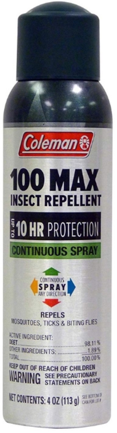Maximal Insect 6 Pack - Coleman 100% Maximum Deet Insect Repellent Continuous Spray, 4 ...