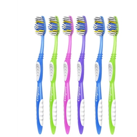 6 Pack Colgate Firm Toothbrush Extra Clean Assorted Colors