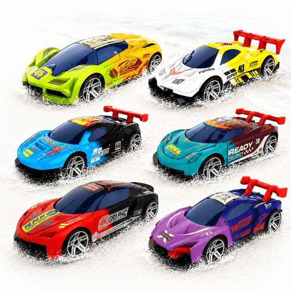 GrowthPic Mini Alloy Color Changing Die-cast Vehicle Set Heat Activated Cold Water Reset 6 Pack