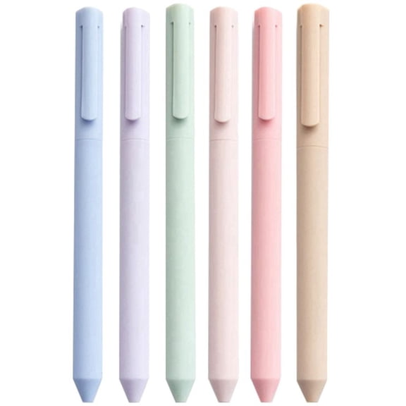 6 Pack Colored Gel Pen Pastel Ink Colors Ink Pen Fine Tip 0.5mm Writing Journal